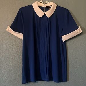 Karl Lagerfield Peter Pan Collar Blouse, Med